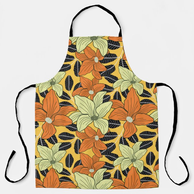 Dekorative schöne abstrakte moderne Stil floral Schürze (Vorderseite)