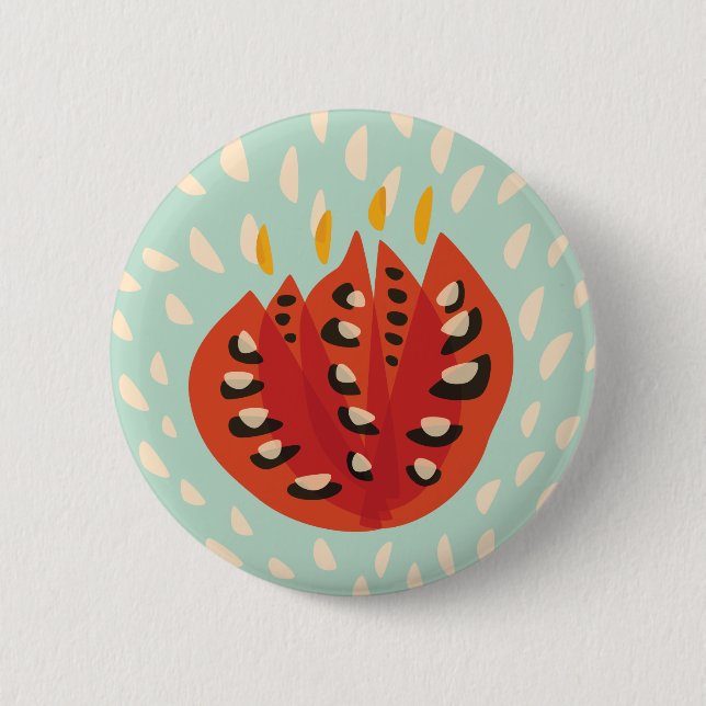 Dekorative schöne abstrakte Tulpe Button (Vorderseite)