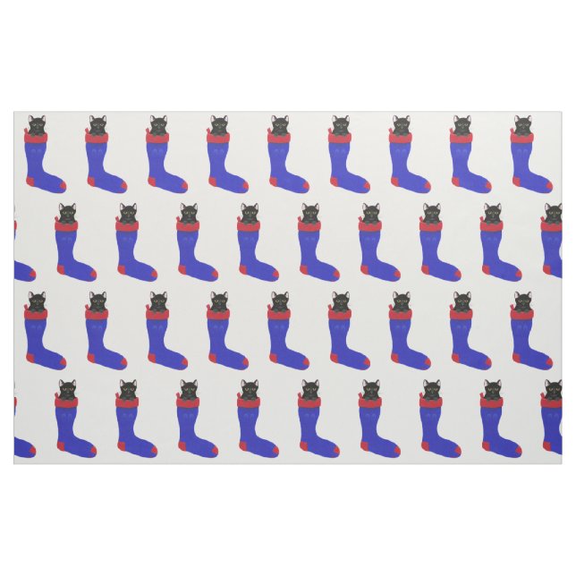 Dekorative schwarze Katze im Stoff (Fat Quarter (45,7 x 55,9 cm))