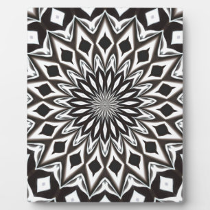 Dekorative Schwarzweiss-Mandala Fotoplatte
