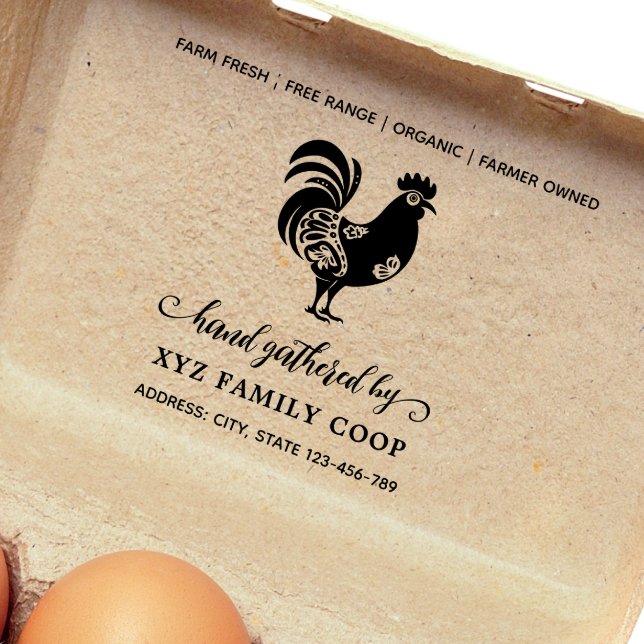 Dekorative Script Chicken Business-Briefmarke Gummistempel (Von Creator hochgeladen)