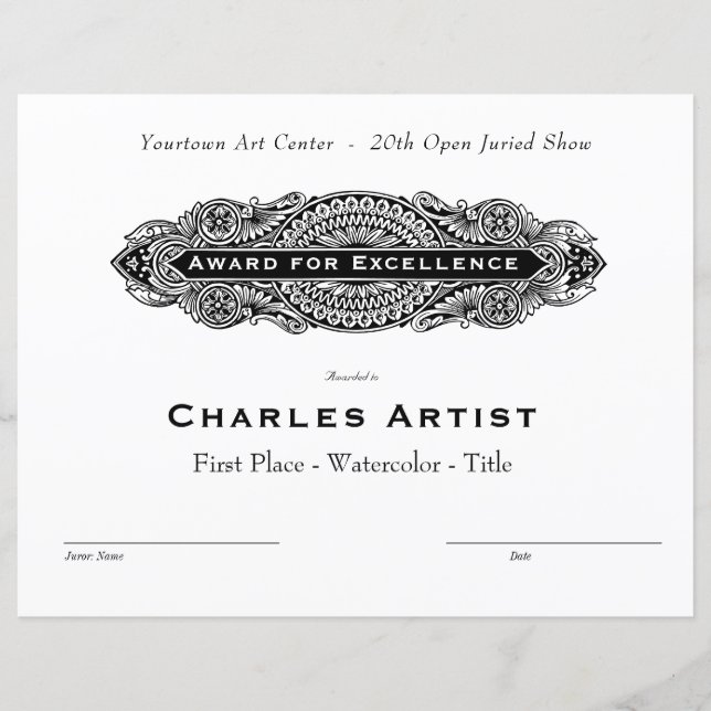 DEKORATIVE SCROLL - AUSGEZEICHNETE KUNST (Vorderseite)