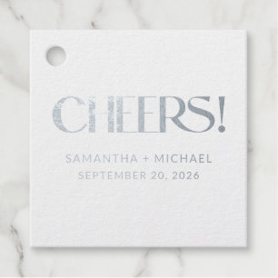 Dekorative Serif-Hochzeits-Cheers Geschenkanhänger