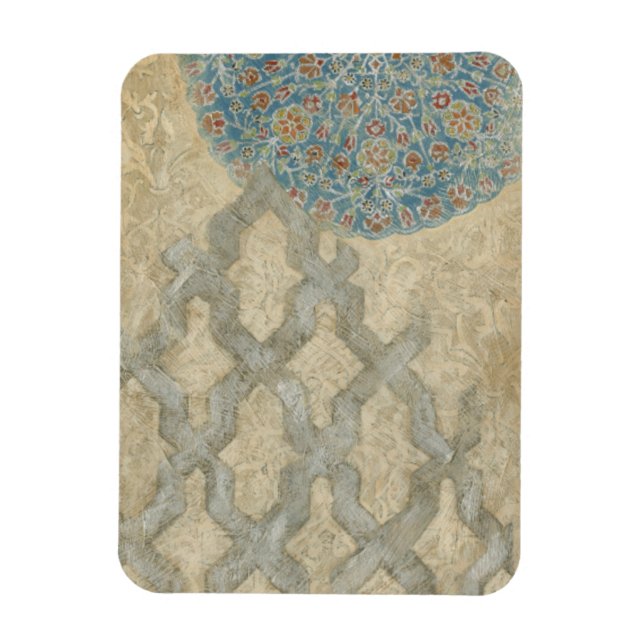 Dekorative Silber Tapestyle-Blumenarrangements Magnet (Vertikal)