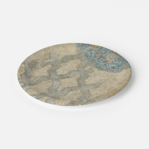 Dekorative Silber Tapestyle-Blumenarrangements Pappteller