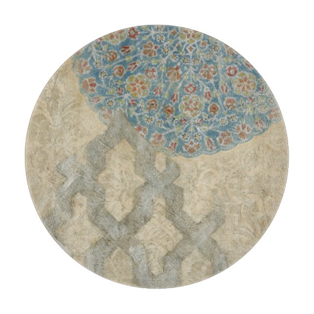 Dekorative Silber Tapestyle-Blumenarrangements Schneidebrett (Vorderseite)