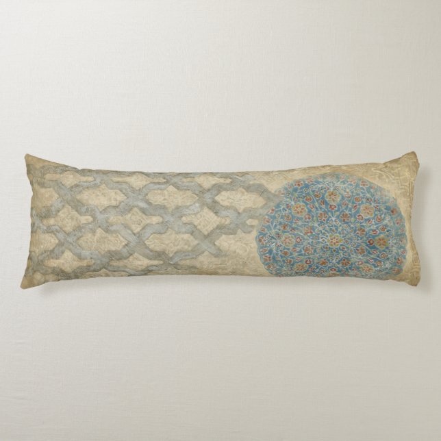 Dekorative Silber Tapestyle-Blumenarrangements Seitenschläferkissen (Vorderseite)