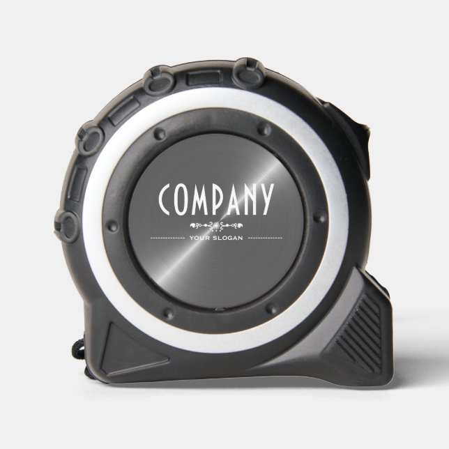 Dekorative Silbermetallwirkung Name des Unternehme Maßband (Vorderseite)