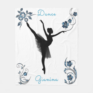 Dekorative Silver- und Blue Gem Dance Fleecedecke