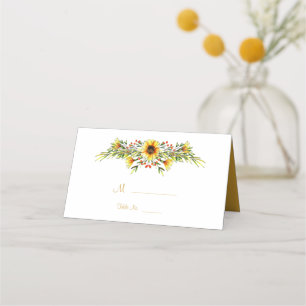 Dekorative Sommerhochzeit-Blume Platzkarte
