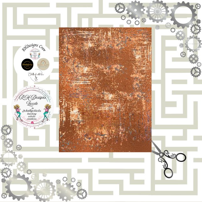 Dekorative Steampunk-Rost-Optik Seidenpapier (Von Creator hochgeladen)