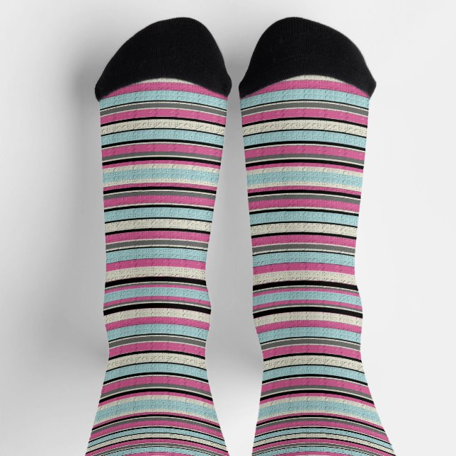 Dekorative Streifen  Socken (Oben)