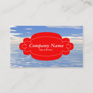 Dekorative Tafel 01 - Rot - Kalmare See Visitenkarte