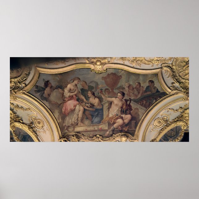 Dekorative Tafel aus dem Ovalsalon Poster (Vorne)
