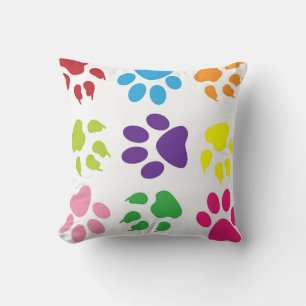 Dekorative Tierpaw-Druckmuster Hundekatze Kissen