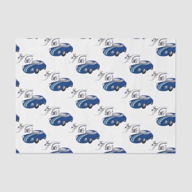 Dekorative Tissue Car Salesman Seidenpapier (Vorderseite)