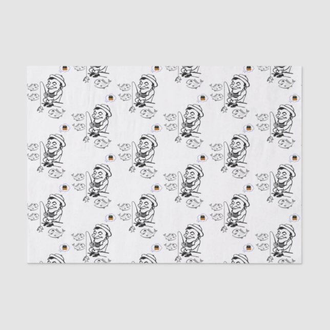 Dekorative Tissue Fisherman Seidenpapier (Vorderseite)