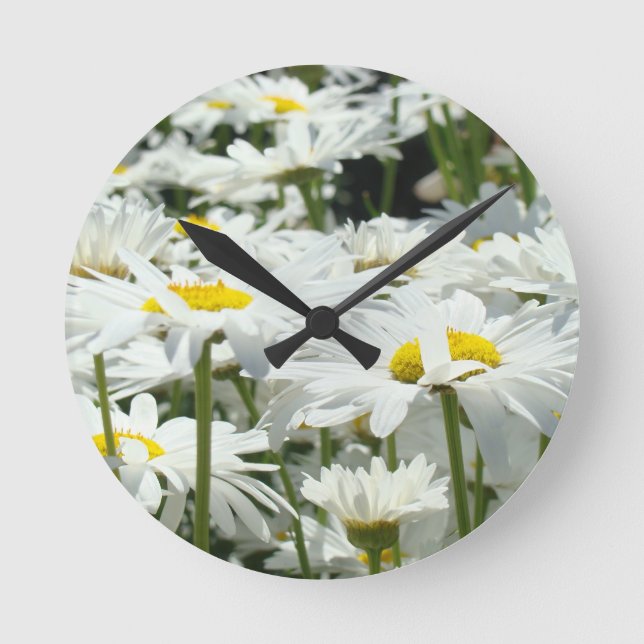 Dekorative Uhren Sommerweiße Daisy-Blume (Vorderseite)