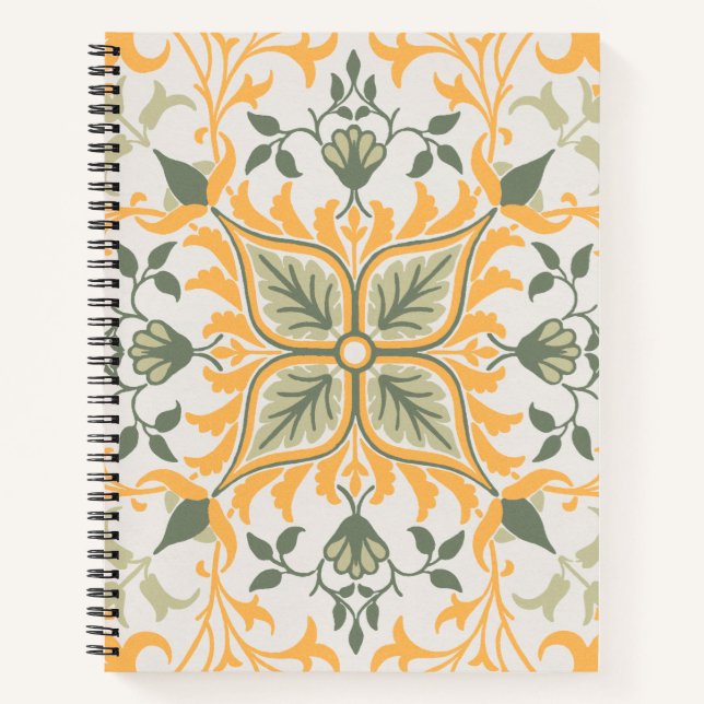 Dekorative Vintage Blumenweine Notizbuch (Vorderseite)
