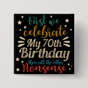 dekorative vintage großartige 70. Geburtstag Button