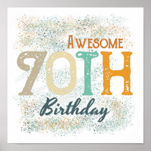dekorative vintage großartige 70. Geburtstag Poster