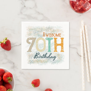 Dekorative vintage großartige 70. Geburtstag Serviette