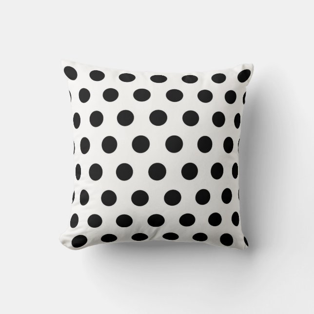 Dekorative Vintage Polka-Punkte Kissen (Vorderseite)