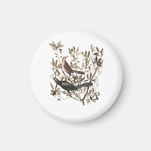 Dekorative Vintage-Wasserfarben-Vögel auf Zweigen Magnet