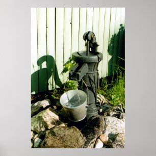 Dekorative Wasserpumpe Poster
