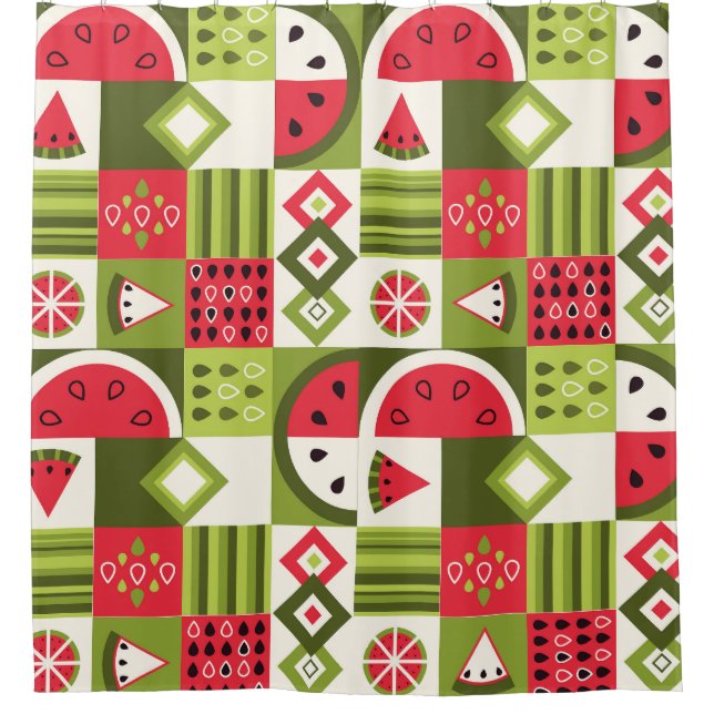 Dekorative Watermelon Elemente Kunst, Dichtung und Duschvorhang (Vorderseite)