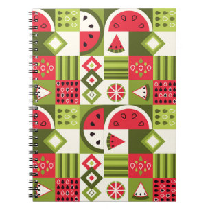 Dekorative Watermelon Elemente Kunst, Dichtung und Notizblock