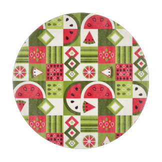Dekorative Watermelon Elemente Kunst, Dichtung und Schneidebrett