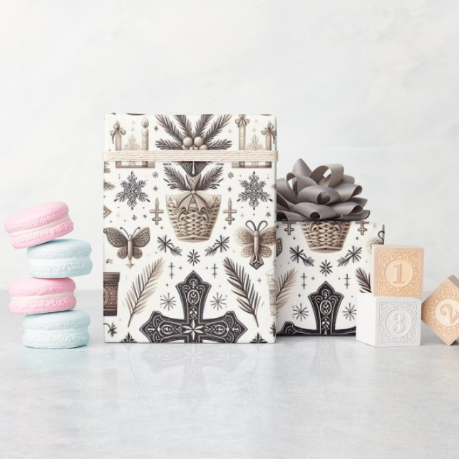 Dekorative Weihnachtsdekoration Geschenkpapier (Babyparty)