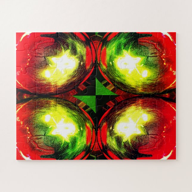 Dekorative Weihnachtskugeln Kunst Puzzle (Horizontal)
