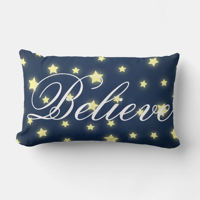 Dekorative Weihnachtsschneeflocke glauben Urlaub Lendenkissen (Vorderseite)