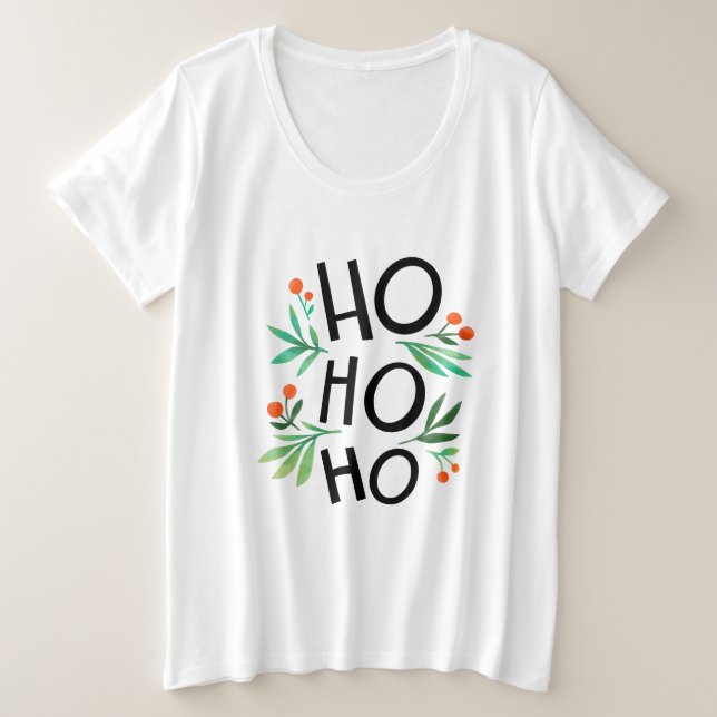 Dekorative Weihnachtsschrift mit hellen T - Shirt (Design vorne)