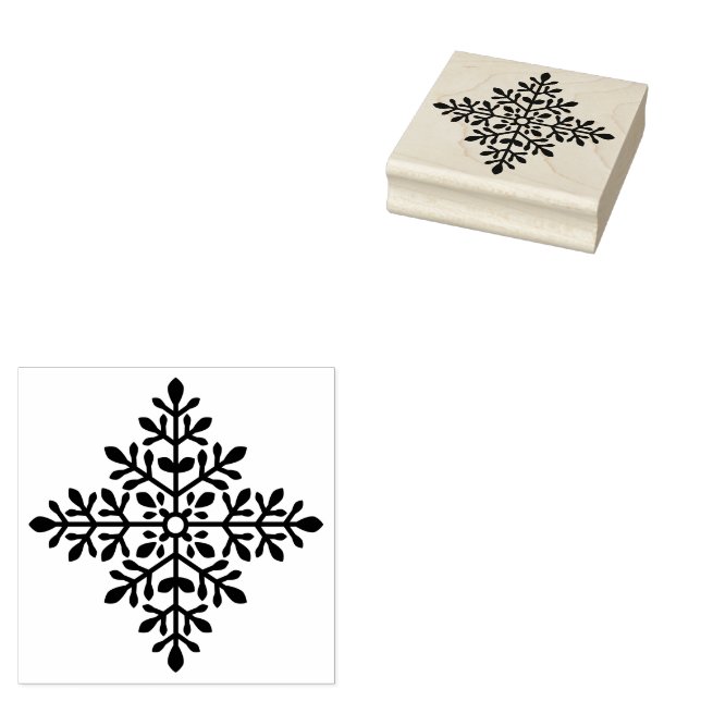 Dekorative Winterschneeflocke Form Gummistempel (Stempel)