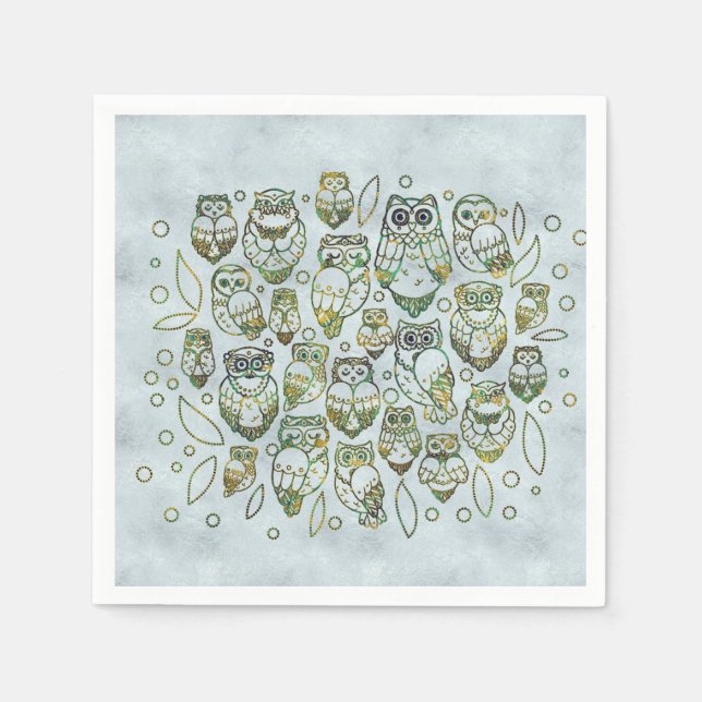 Dekorative Wölfe Serviette (Vorderseite)