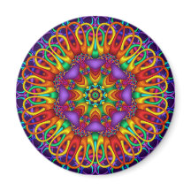 Dekorativer abstrakter Mandala-Magnet