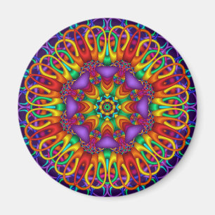Dekorativer abstrakter Mandala-Magnet Magnet