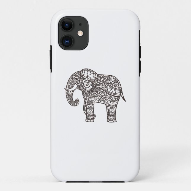 Dekorativer Art-Elefant Case-Mate iPhone Hülle (Rückseite)