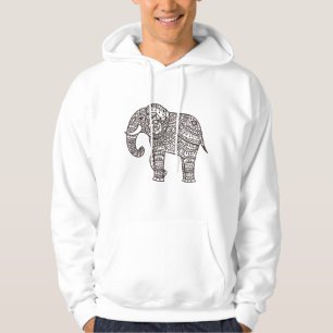 Dekorativer Art-Elefant Hoodie