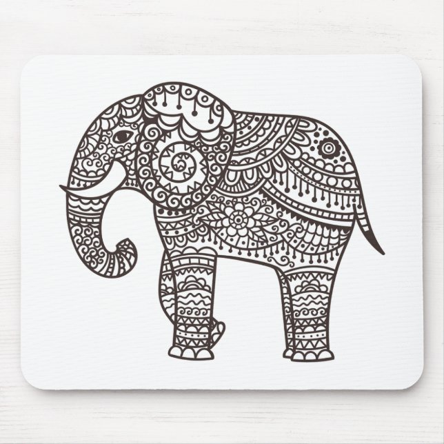 Dekorativer Art-Elefant Mousepad (Vorne)