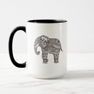 Dekorativer Art-Elefant Tasse