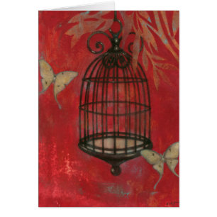 Dekorativer Birdcage mit Schmetterlingen