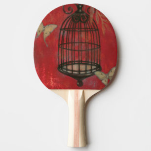 Dekorativer Birdcage mit Schmetterlingen Tischtennis Schläger