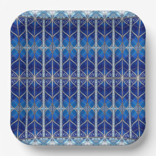 Dekorativer blauer Papier-Teller Pappteller