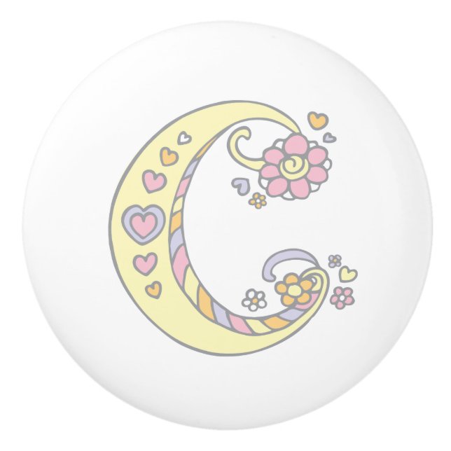 Dekorativer Buchstabe C mit Monogramm Griff (Vorderseite)