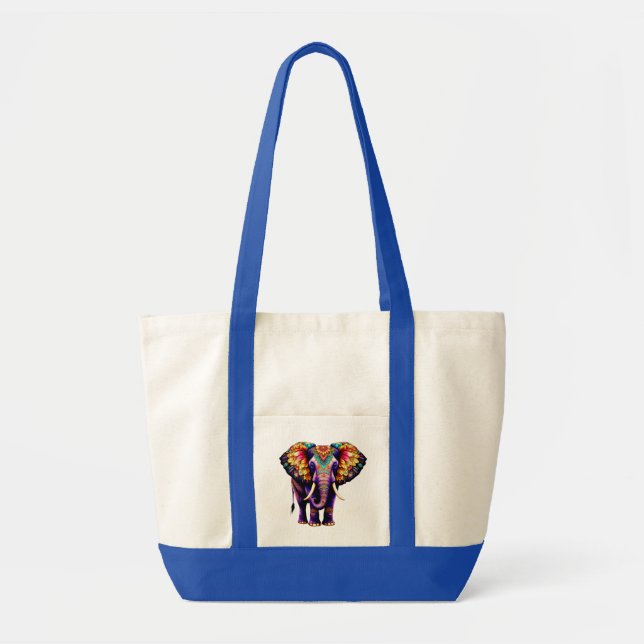 Dekorativer Cartoon Elephant Tragetasche (Vorne)