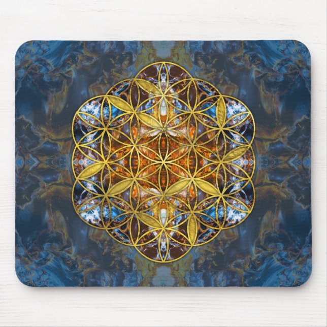 Dekorativer Edelstein-heilige Geometrie-Blume des Mousepad (Vorne)